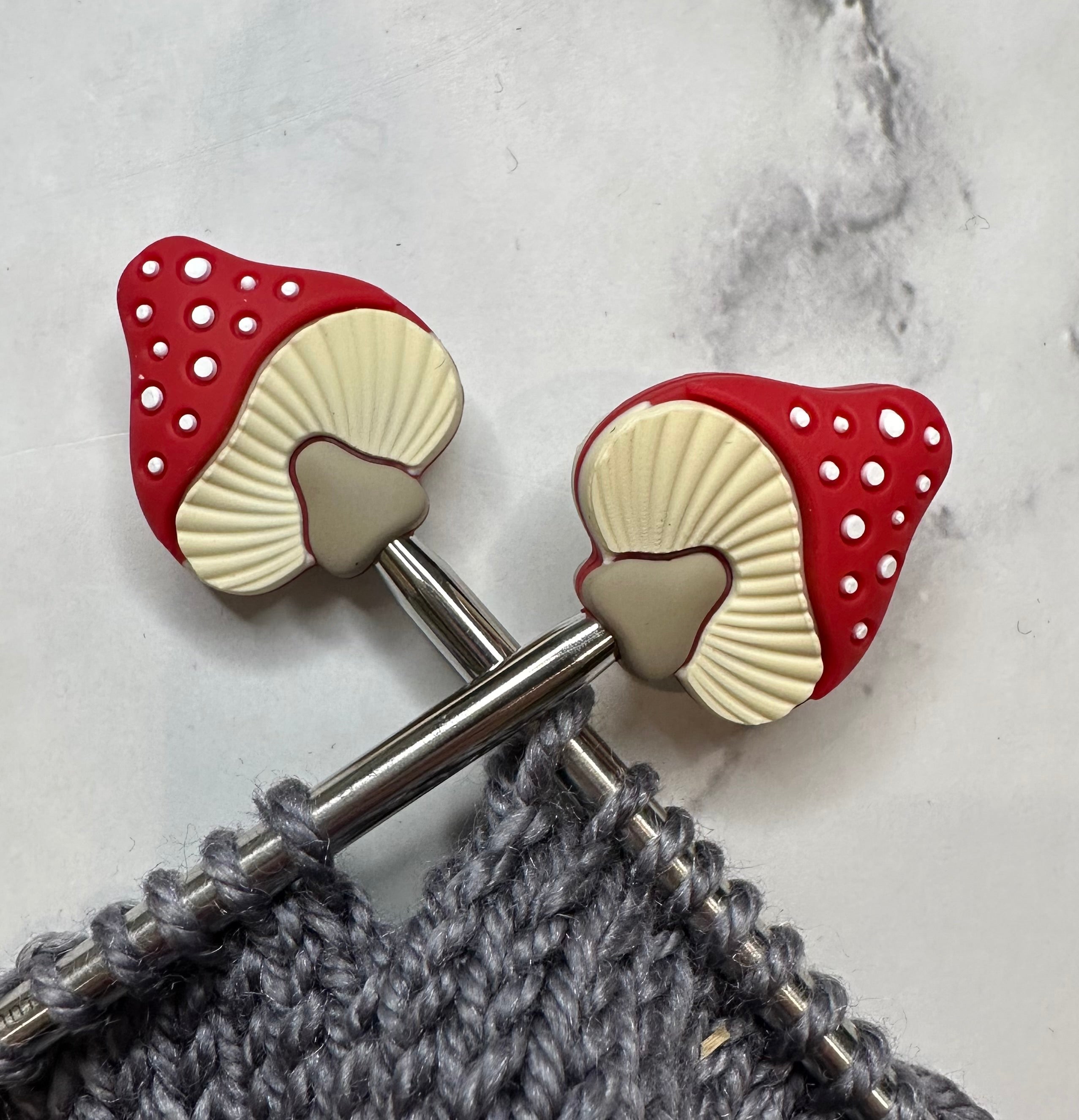 Red Mushroom Needle Stoppers